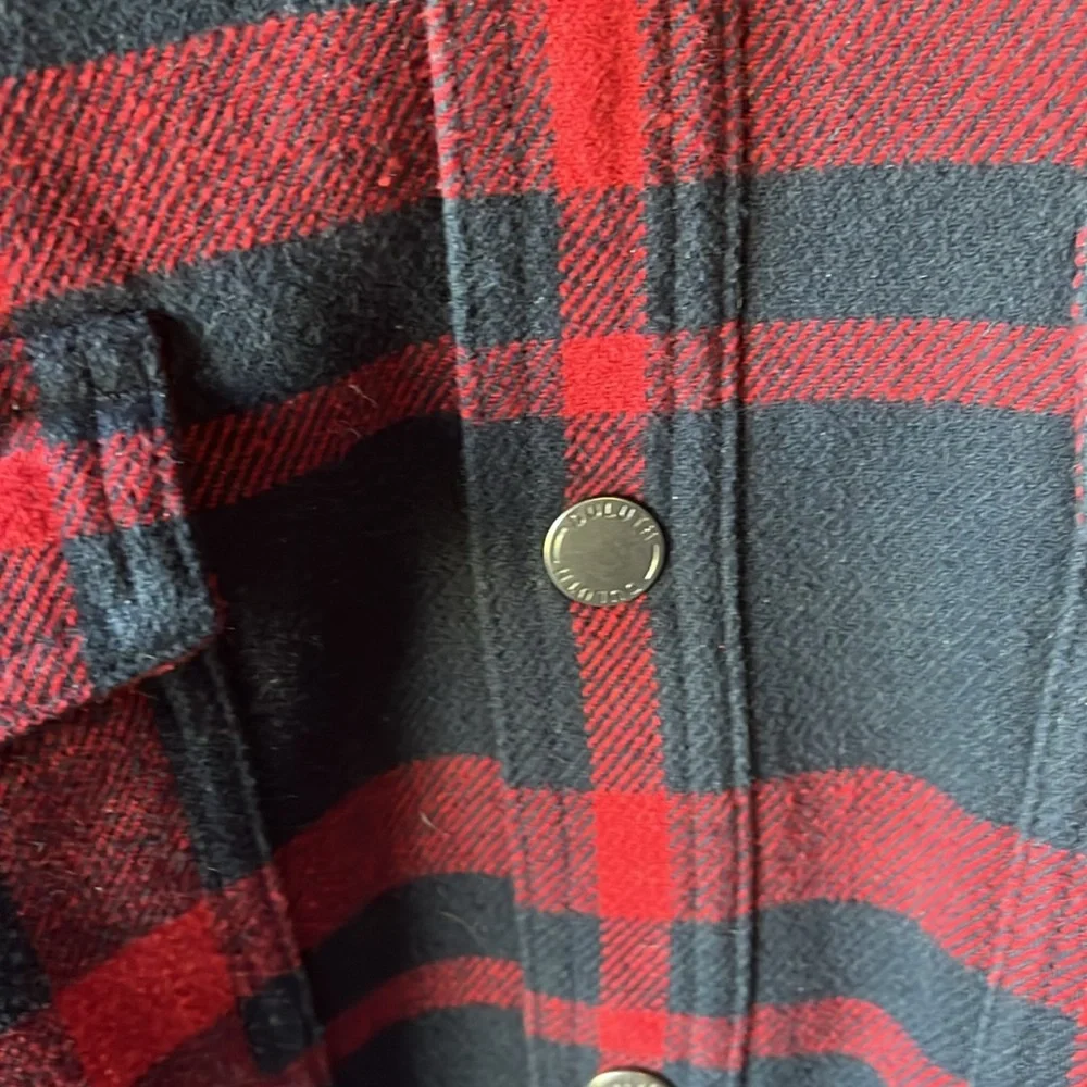 Duluth Trading Co. Navy and red flannel ShirtJac. 3XL. Worn one time - Picture 5 of 9